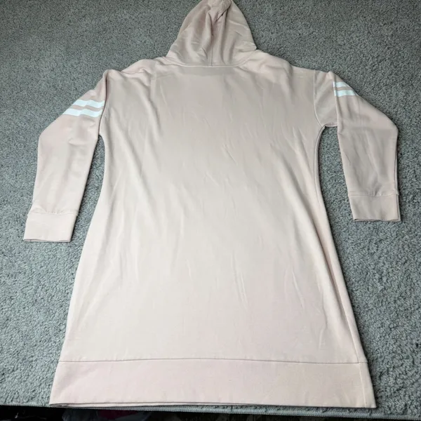 Soho New York City Womens Pink Hoodie Dress Varsity Stripe Long Sleeve Size L - Image 2