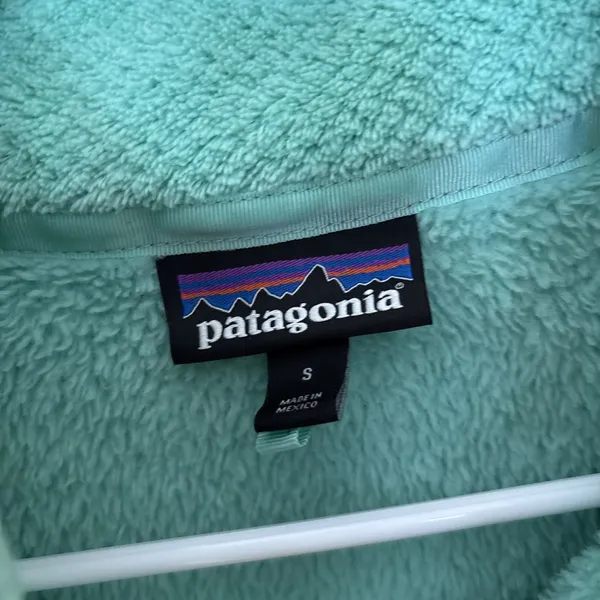 Patagonia Fleece Pullover Jacket Ladies Small Green‎ Sweatshirt - Image 2