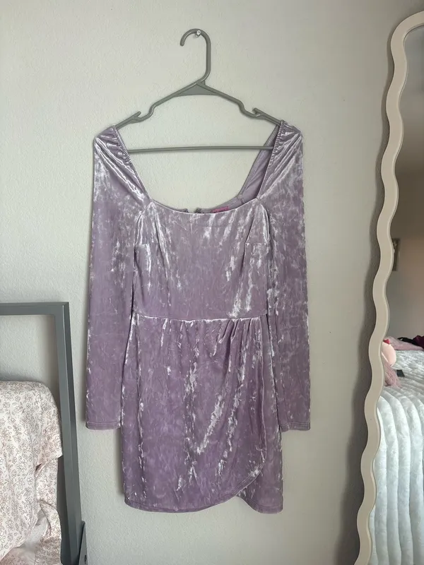 cute silk pink dress - Image 4