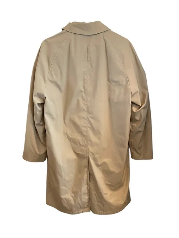 Vintage Adams Row Tan Trench Coat Brown Faux Fur zip-in lining Old money Classic - Image 12