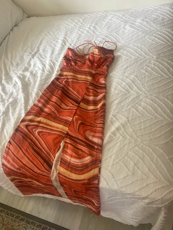 Marble Orange Dress - Image 5