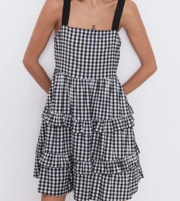 Nwt- Zara Gingham Baby Doll Dress - Image 3