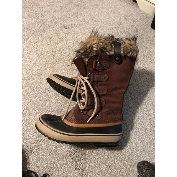 Sorel Joan of Arctic Snow Brown Waterproof Leather Womens Boots NL2429 Size 6‎ - Image 5
