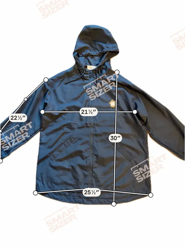 Calvin Klein Black Hooded Zip Windbreaker with added Gold Crest Patch used - Image 7