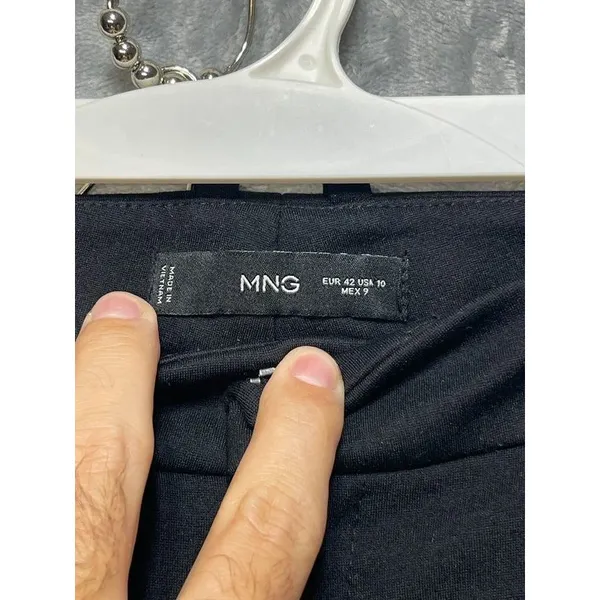 MNG Mango Women's Black Straight Leg Dress Pants Trousers Size 10 - Image 4