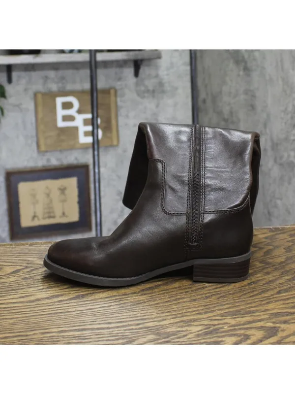 INC International Concepts Wide-Calf Leather Riding Boots Chocolate Brown 6M-WC - Image 7