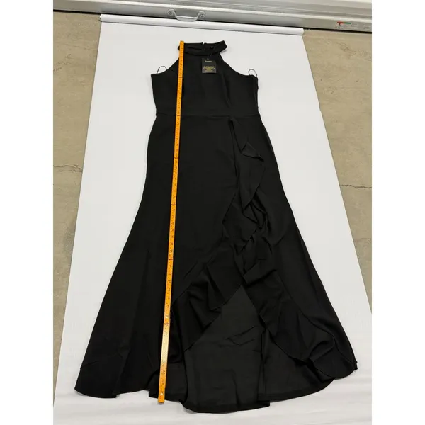 Woosea Womens Black High Neck Ruffle High Low Hem Sleeveless Maxi Dress size XL - Image 6