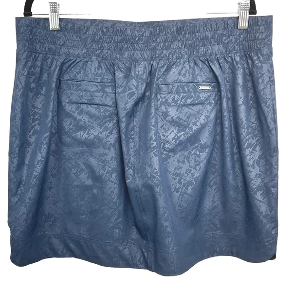 Orvis‎ Athletic Skort Skirt Blue XL Elastic Waist Zipper Pockets Golf Hiking - Image 5