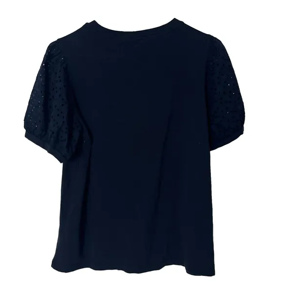 Tommy Hilfiger Top Size M Eyelet Lace Pocket Navy Blue - Image 7