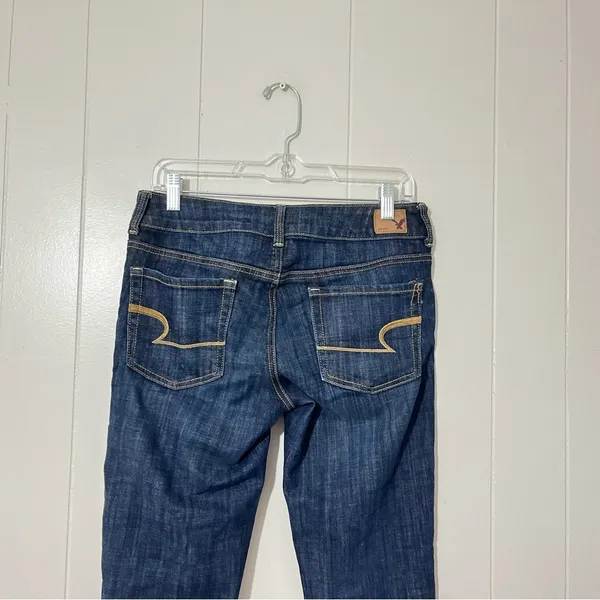 American Eagle Artist Crop Jeans Womens 6R Blue Denim Mid Rise - Image 7