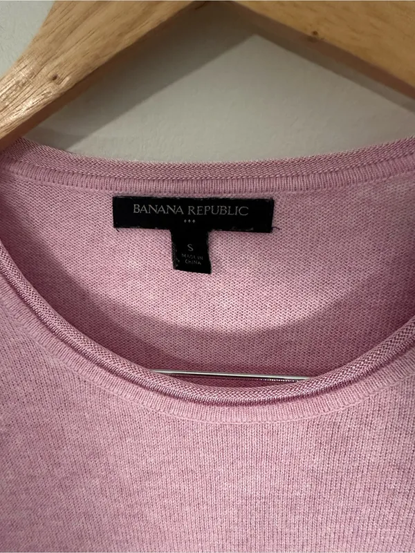 Banana Republic cashmere wool sweater pink small - Image 3