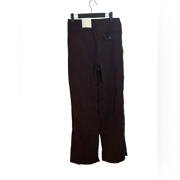 NWT A New Day Chocolate Plum High Waisted Wide Leg Pleated Trousers - Image 2
