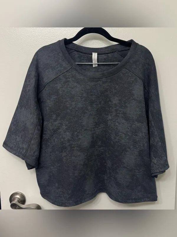 NWT Anthropologie Daily Practice Washed Short Sleeve Sweatshirt - Image 2
