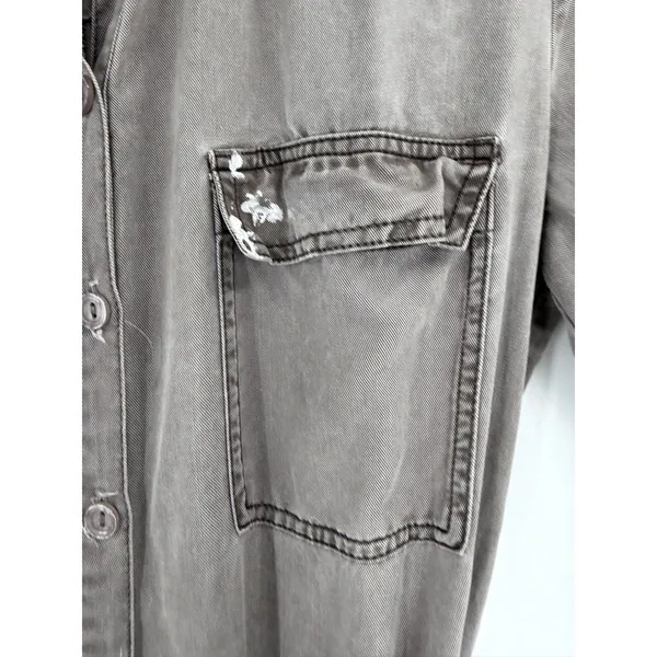 Young Fabulous & Broke Jumpsuit Womens Small Gray Tencel Utility‎ Cargo Gorpcore - Image 5