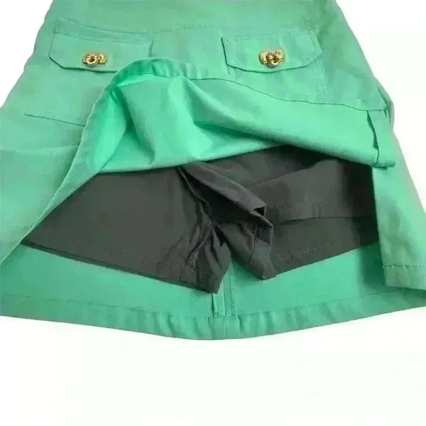 Fairway Fox Women's Mini Golf Skort‎ Size 4 Kelly Green with Pockets - Image 2