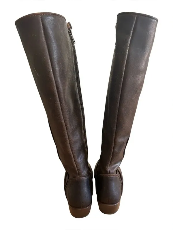 Frye Ladies Carson Piping Chocolate Tall Western Boots FR41360-CHOC, 7.5, NWOT - Image 5