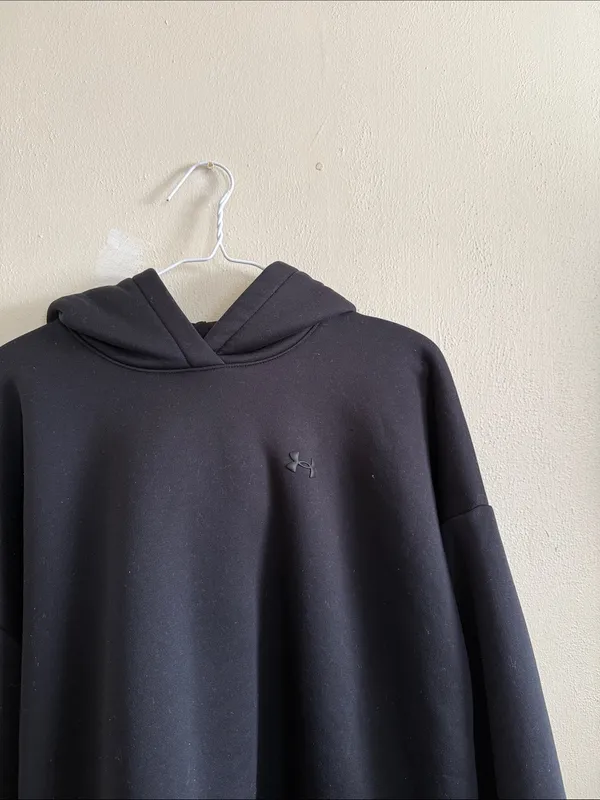 Under Armour Black Hooded Sweatshirt Loose Extra Soft Fleece - Image 5