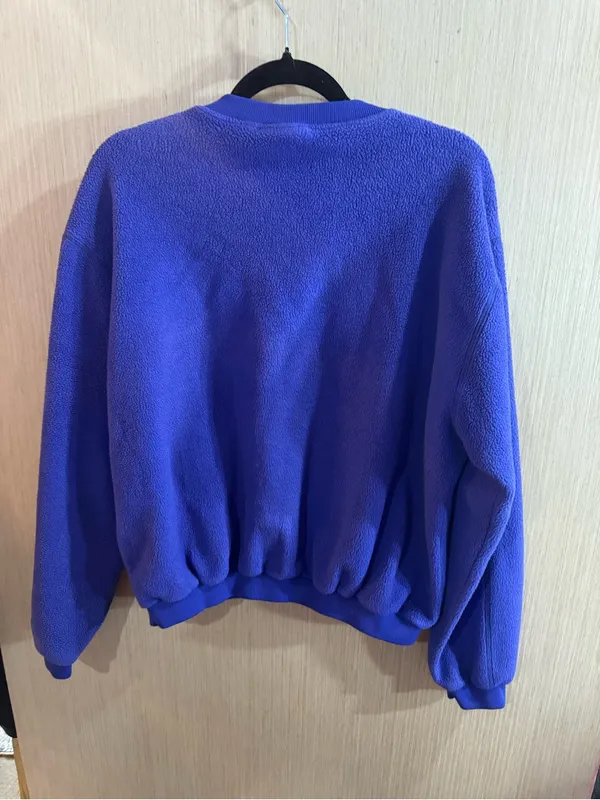 Perigee Taos Purple Fleece Crewneck Sweatshirt Size Large - Image 4