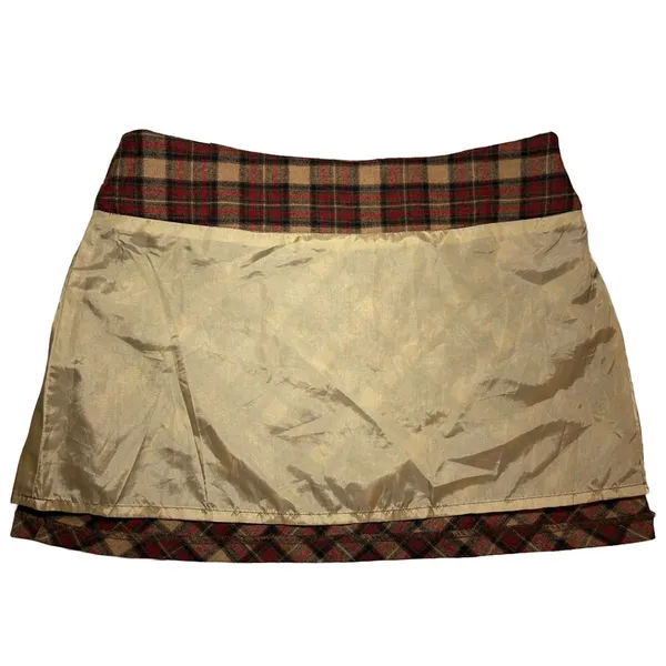 Exact Change Mini Skirt | Plaid Wool Blend Y2K - Image 9