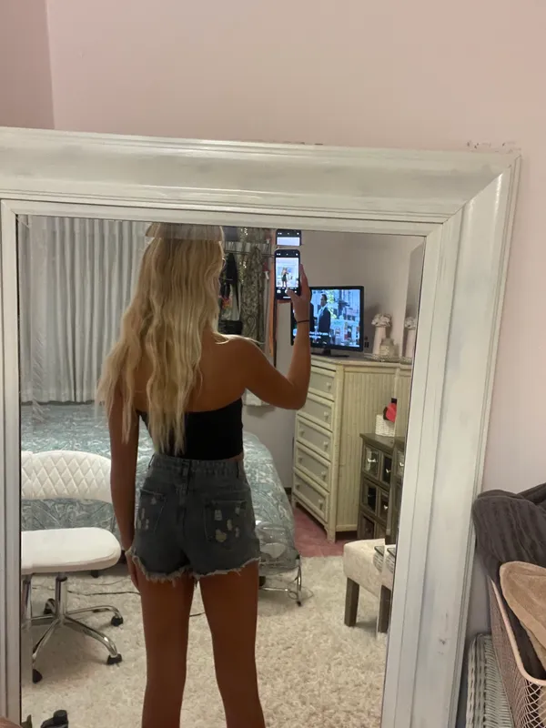 Ripped Jean Shorts Size M - Image 2