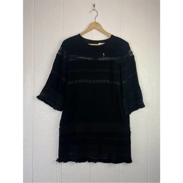 ELLIATT "Memory" Black Embroidered Fringe Dress‎ Size S - Image 7
