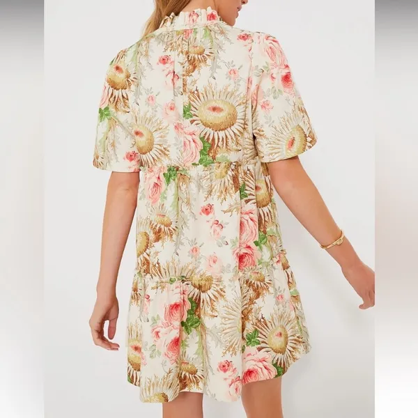 Tuckernuck Sun Faded Floral Crawford Mini Dress‎ Size Small NWT NEW cotton vacay - Image 5