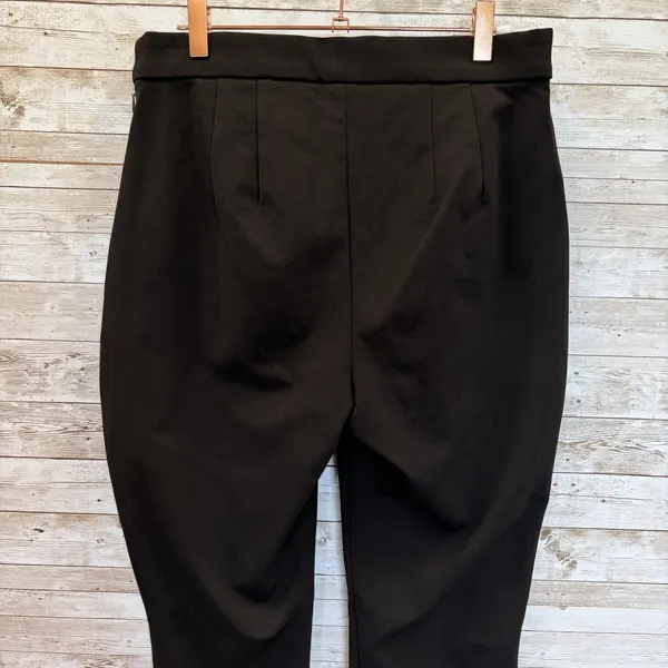 Express Womens M Pants Skyscraper‎ Super High Rise Black Flared Slit Hem Stretch - Image 7