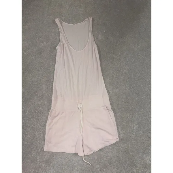 Monrow Women's V-Neck‎ Sleeveless Pockets Short Romper Pink Size XS - Image 2