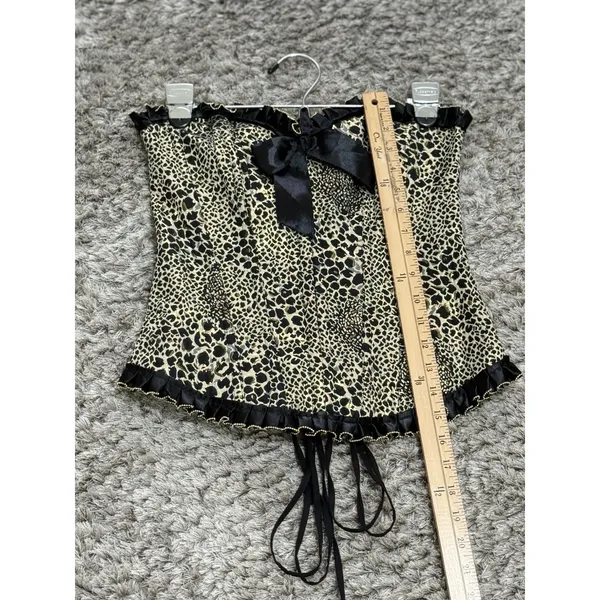 Women’s Animal Print Steampunk Corset Waist Training Burlesque Gothic Bustier M - Image 8