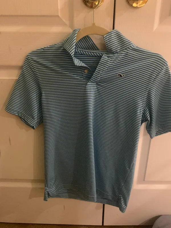 Vineyard Vines Blue boys golf shirt - Image 2
