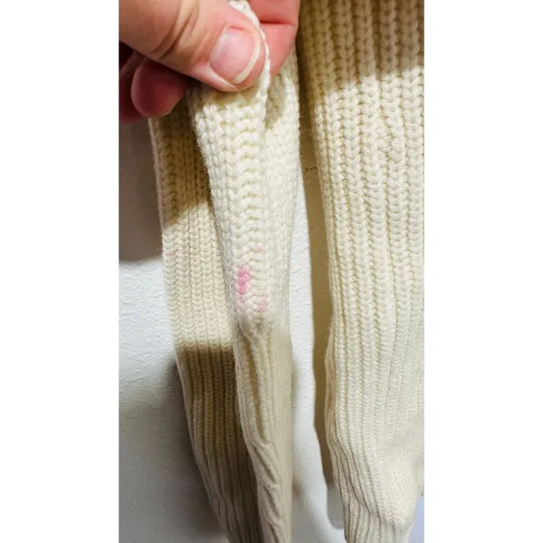 POLO RALPH LAUREN Off-White Wool Cashmere Blend Off Shoulder Sweater size Small - Image 11