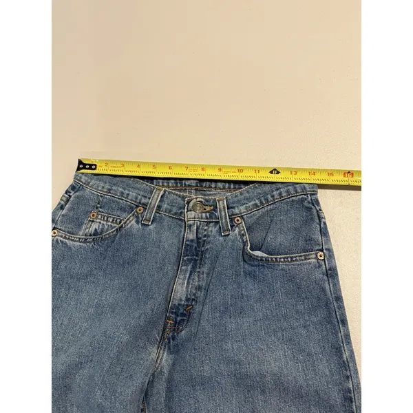 Vintage 90s Levi's 965 Wide Leg Jeans Made in USA Size 5 Long - Image 11