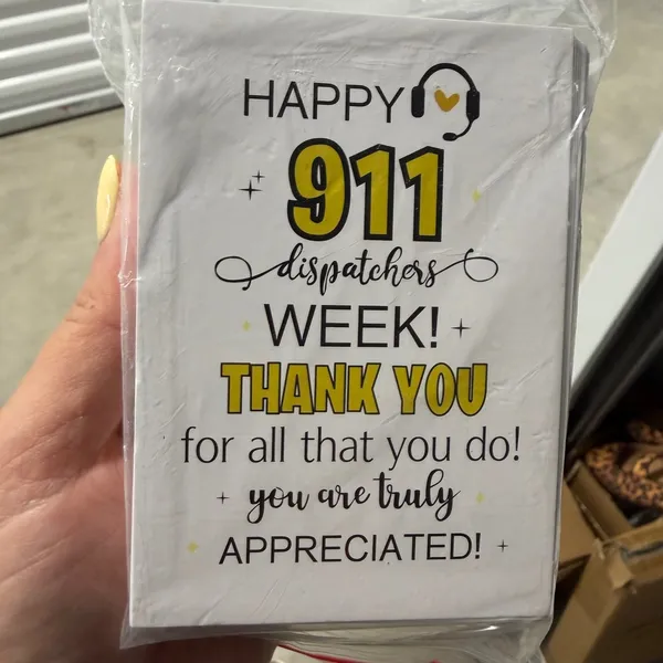 911 Dispatcher Appreciation‎ Gift Lot Keychains Cards Organza Bags Thin-120 pcs - Image 4