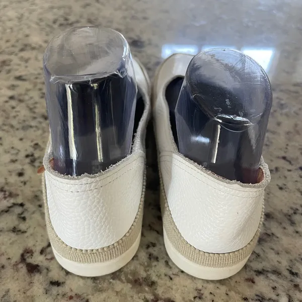 New Balance Leather‎ Slip On Shoes Women 40 White Coastal Minimalist Spain - Image 4
