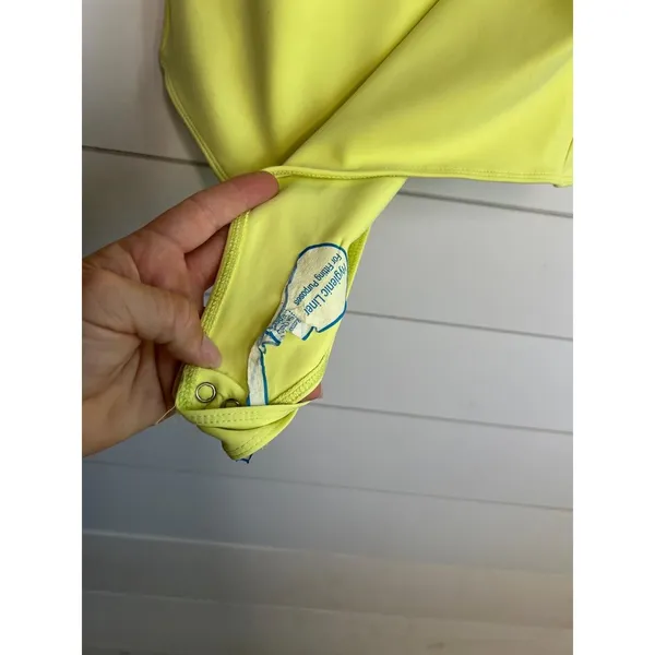Good American Yellow V Neck Sleeveless Snap Closure GR4850 Bodysuit Large - Image 10
