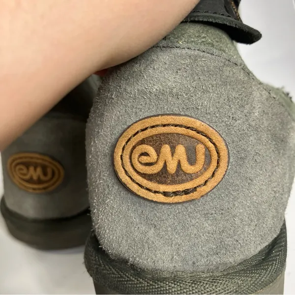 Emu Alba shearling style boots‎ winter suede leather women’s size 6 gray - Image 7
