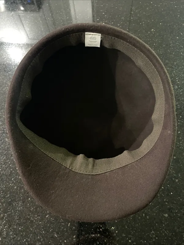 Chocolate Brown 100% Wool Baker Boy Newsboy Hat One Size - Image 6