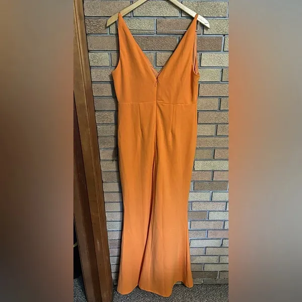 NWT Lulus Melora Sleeveless Mermaid Maxi Dress in Orange Formal Size XL - Image 4