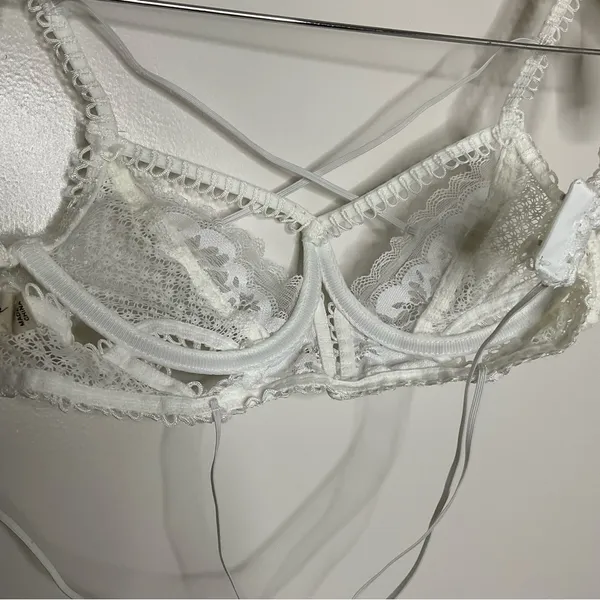 For Love and Lemons Strappy Vega Underwire Bra In White Size XS - Image 7