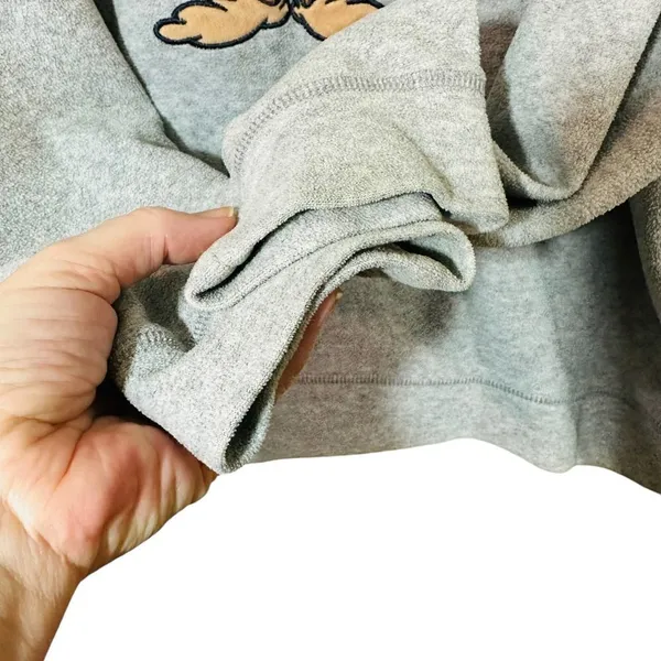 Disney Grumpy Gray Fleece Zip-Up Hoodie Size Large Y2K - Image 7