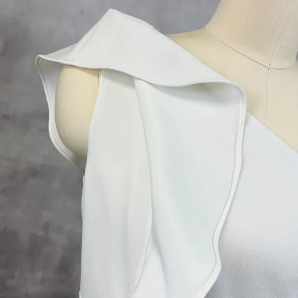 Karl Lagerfeld Dress Womens 8 One Shoulder Bridal Shower Chic Bachelorette READ‎ - Image 5