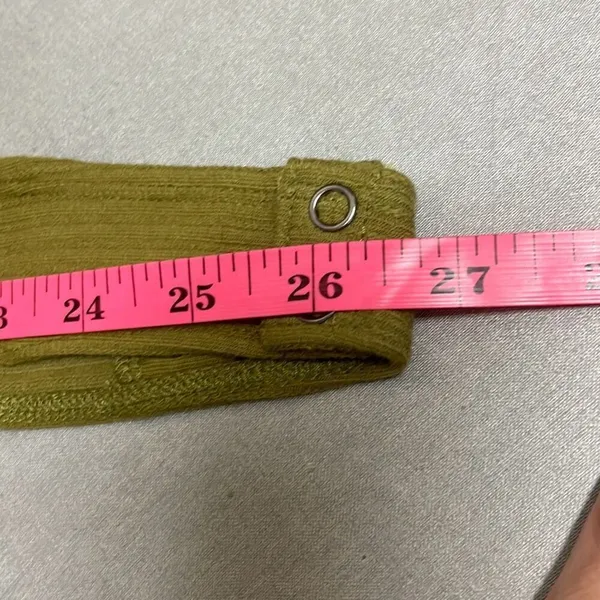 Revolve n:Philanthropy Ribbed Bodysuit Olive Green Square‎ Neck Thong NWT Small - Image 10