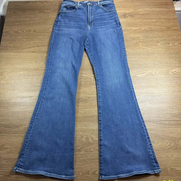 Abercrombie Curve Love 70s Flare Jeans Womens 30 10L Ultra High Rise Long - Image 2