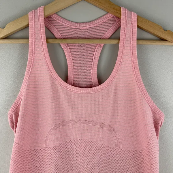Lululemon Pink Taupe Swiftly Tech Racerback Athletic Workout Tank Top - Image 4