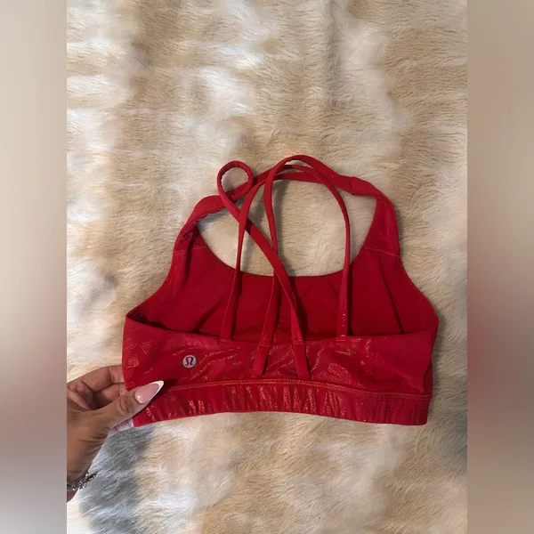 Lululemon Athletica Vibrant Red Sports Bra - Image 4
