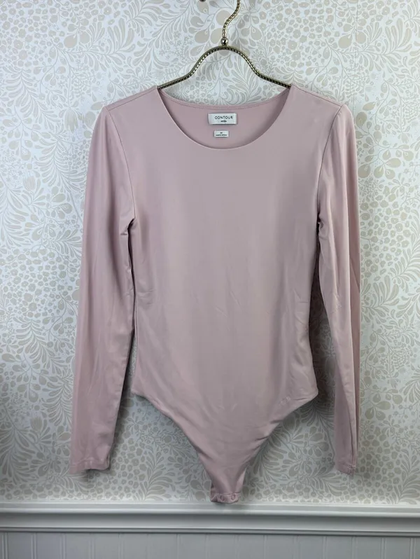 Aritzia Contour Light Pink Scoop-neck Long Sleeve Bodysuit - Size - Medium - Image 6