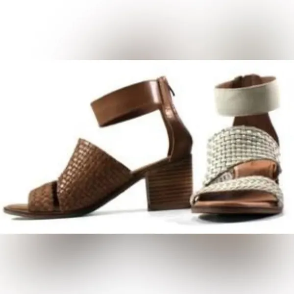 Diba True‎ Can’t Wait Sandal Women’s Size 8 Shoe Woven Brown Tan Leather - Image 2