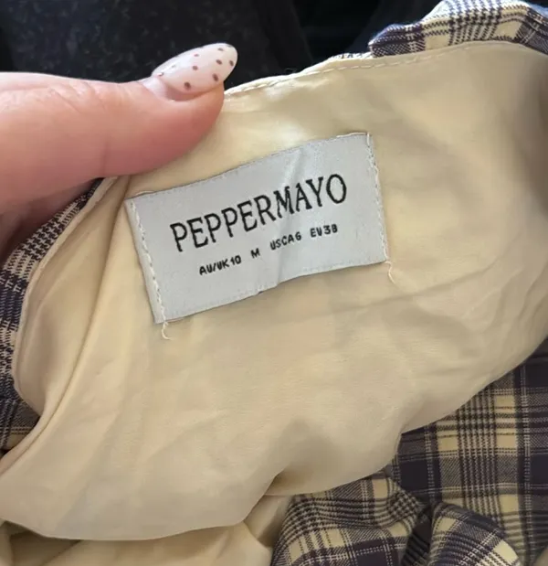 Peppermayo Mini Dress Flannel Gingham Pattern - Image 5