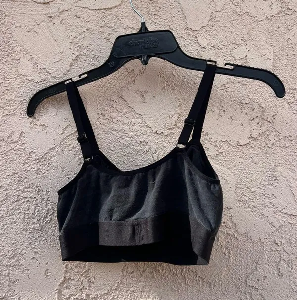 S/M faded black thick seam sports bra - Image 2