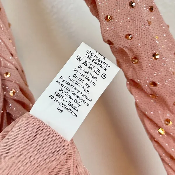 HOUSE OF CB Estella Crystallised Mini Dress in Soft Pink Size Medium - Image 8